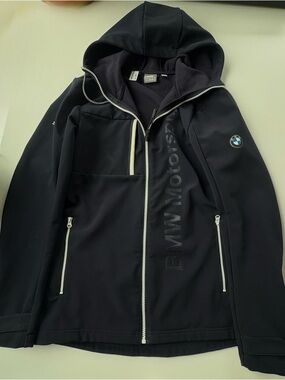 BMW Puma Navy Blue Hooded Motorsport Jacket